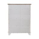 River Place 6 Drawer Chest in Riverstone White and Tobacco image