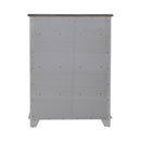 River Place 6 Drawer Chest in Riverstone White and Tobacco