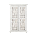 River Place Armoire in Riverstone White and Tobacco image