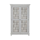 River Place Armoire in Riverstone White and Tobacco