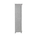 River Place Armoire in Riverstone White and Tobacco