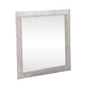 River Place Mirror in Riverstone White and Tobacco