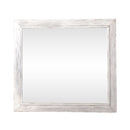 River Place Mirror in Riverstone White and Tobacco