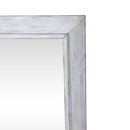 River Place Mirror in Riverstone White and Tobacco