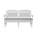 River Place Panel Back Bench in Riverstone White & Tobacco image