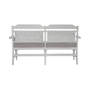 River Place Panel Back Bench in Riverstone White & Tobacco image