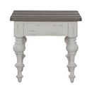 Liberty Furniture River Place End Table in Riverstone White & Tobacco