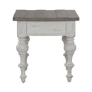 Liberty Furniture River Place End Table in Riverstone White & Tobacco