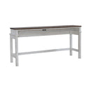 Liberty Furniture River Place Console Bar Table in Riverstone White & Tobacco image