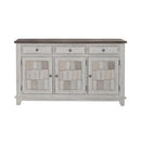 River Place Accent Server in Riverstone White & Tobacco