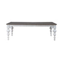 River Place Rectangular Leg Table in Riverstone White & Tobacco