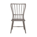 Liberty Furniture River Place Windsor Back Side Chair (Set of 2) in Riverstone Gray & Tobacco