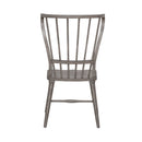 Liberty Furniture River Place Windsor Back Side Chair (Set of 2) in Riverstone Gray & Tobacco