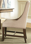 Liberty Furniture Armand Upholstered Side Chair in Antique Brownstone (Set of 2)