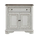 Magnolia Manor Accent Cabinet in Antique White & Weathered Bark EST SHIP TIME APPX 4 WEEKS image