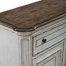 Liberty Furniture Magnolia Manor Accent Cabinet in Antique White & Weathered Bark EST SHIP TIME APPX 4 WEEKS