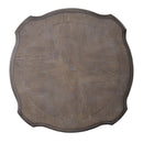 Magnolia Manor Round Accent Table in Antique White Base w/ Weathered Bark Tops