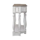 Magnolia Manor 56 Inch Hall Console Table in Antique White Base w/ Weathered Bark Tops image