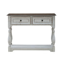 Liberty Furniture Magnolia Manor Hall Console in Antique White & Weathered Bark EST SHIP TIME APPX 4 WEEKS