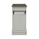 Magnolia Manor Bar Cart in Antique White & Weathered Bark EST SHIP TIME APPX 4 WEEKS image