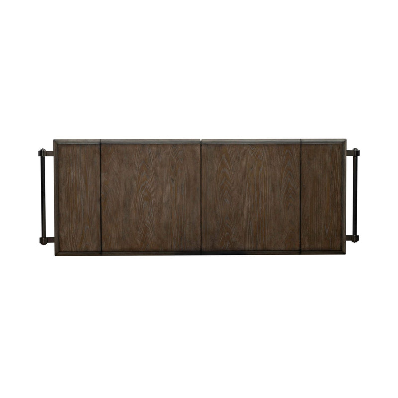 Liberty Furniture Magnolia Manor Bar Cart in Antique White & Weathered Bark EST SHIP TIME APPX 4 WEEKS