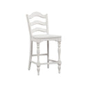 Liberty Furniture Magnolia Manor Ladder Back Counter Chair (Set of 2) in Antique White & Weathered Bark image