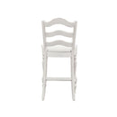 Liberty Furniture Magnolia Manor Ladder Back Counter Chair (Set of 2) in Antique White & Weathered Bark
