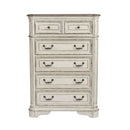 Magnolia Manor King Uph Bed, Dresser & Mirror, Chest, Night Stand