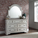 Magnolia Manor King Uph Sleigh Bed, Dresser & Mirror, Chest