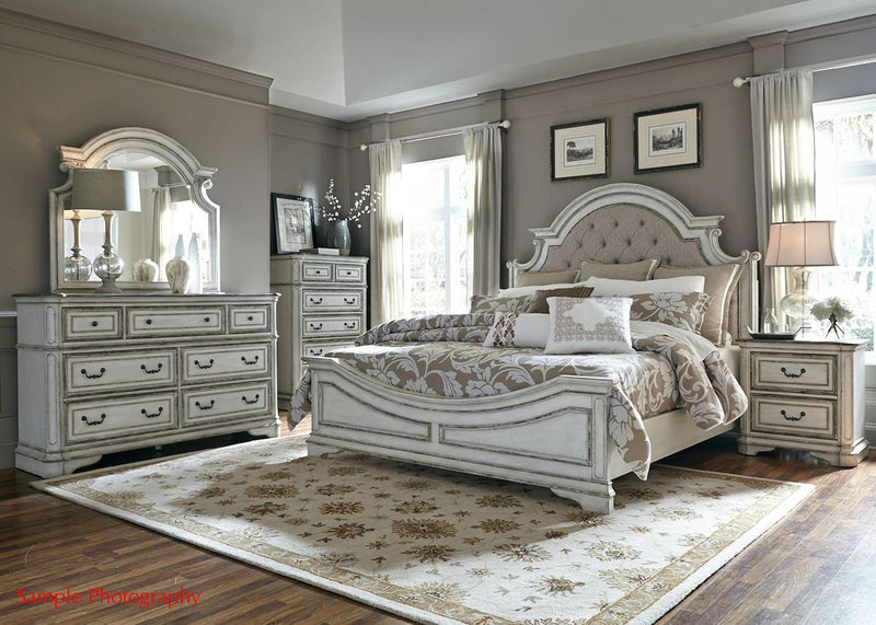 Liberty Magnolia Manor Mirror in Antique White