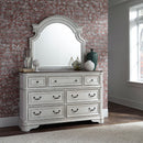 Magnolia Manor Queen Uph Sleigh Bed, Dresser & Mirror, Chest
