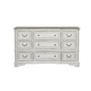 Magnolia Manor Leg 9 Drawer Dresser in Antique White image