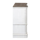 Magnolia Manor Leg 9 Drawer Dresser in Antique White
