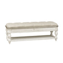 Magnolia Manor Bed Bench in Antique White image
