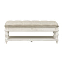 Magnolia Manor Bed Bench in Antique White image