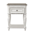 Magnolia Manor Leg Nightstand in Antique White image