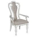 Liberty Furniture Magnolia Manor Upholstered Splat Back Arm Chair in Antique White (Set of 2) image