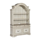 Liberty Magnolia Manor Credenza with Hutch in Antique White image