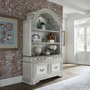 Liberty Magnolia Manor Credenza with Hutch in Antique White