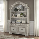 Liberty Magnolia Manor Credenza with Hutch in Antique White