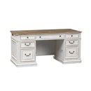 Liberty Magnolia Manor Jr Executive Desk in Antique White 244-HOJ-DSK