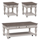 Magnolia Manor 3 Piece Set (1-Cocktail 2-End Tables)