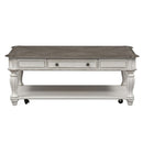Liberty Magnolia Manor Rectangular Cocktail Table in Antique White