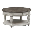 Liberty Magnolia Manor Round Cocktail Table in Antique White
