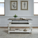 Magnolia Manor Lift Top Cocktail Table in Antique White image