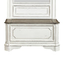 Liberty Furniture Magnolia Manor Hall Tree Base in Antique White & Weathered Bark