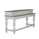 Magnolia Manor Console Bar Table in Antique White image