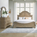 Magnolia Manor King Panel Bed, Dresser & Mirror image