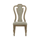 Liberty Furniture Magnolia Manor Splat Back Upholstered Side Chair (RTA) (Set of 2) in Weathered Bisque