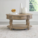 Liberty Furniture Magnolia Manor Round Cocktail Table in Weathered Bisque image